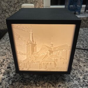 vierkante litophane lamp groot