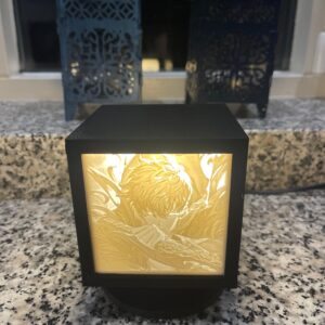 vierkante lithophane lamp klein