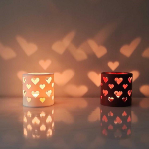 Heart candle holder