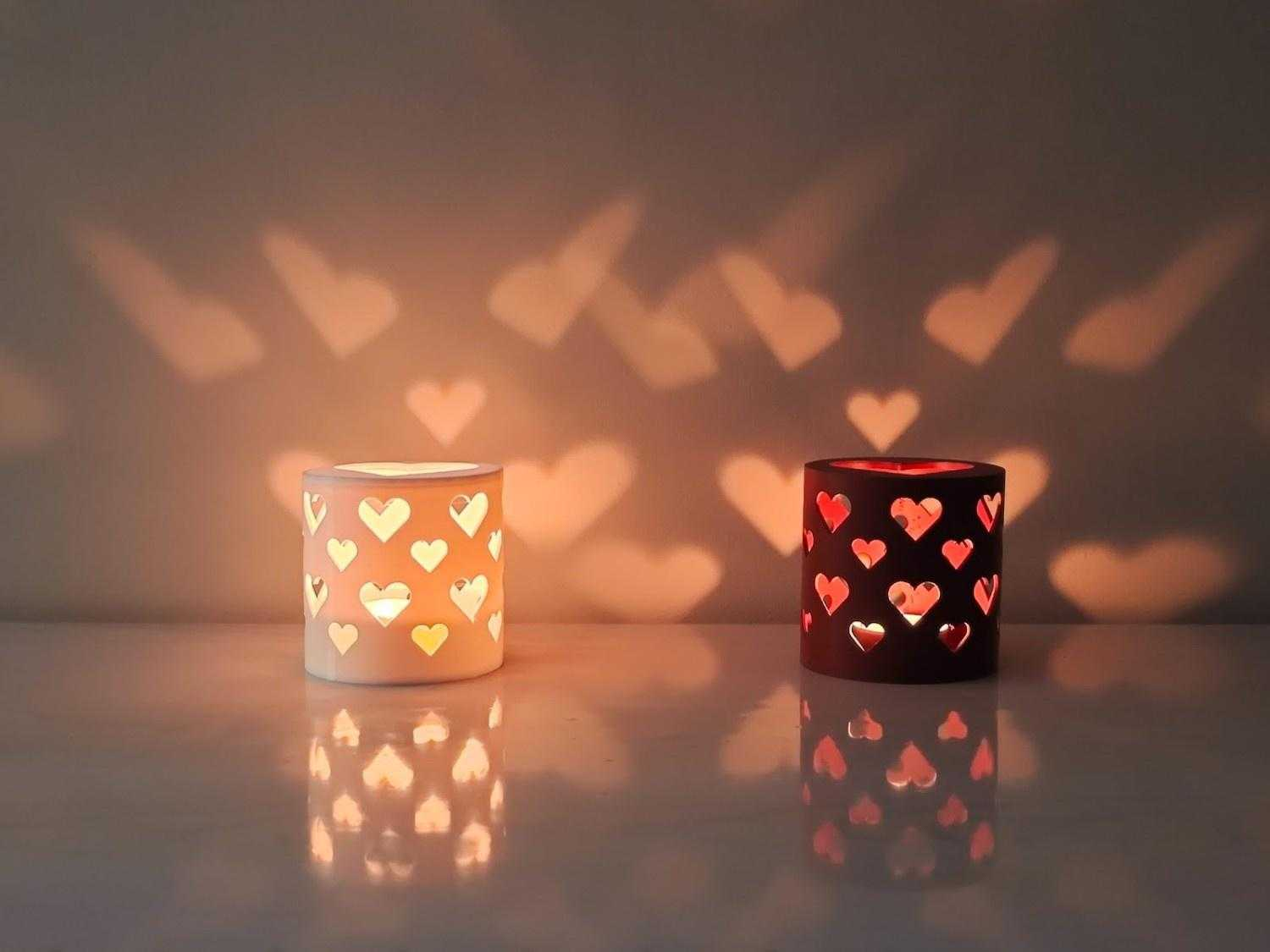 Heart candle holder